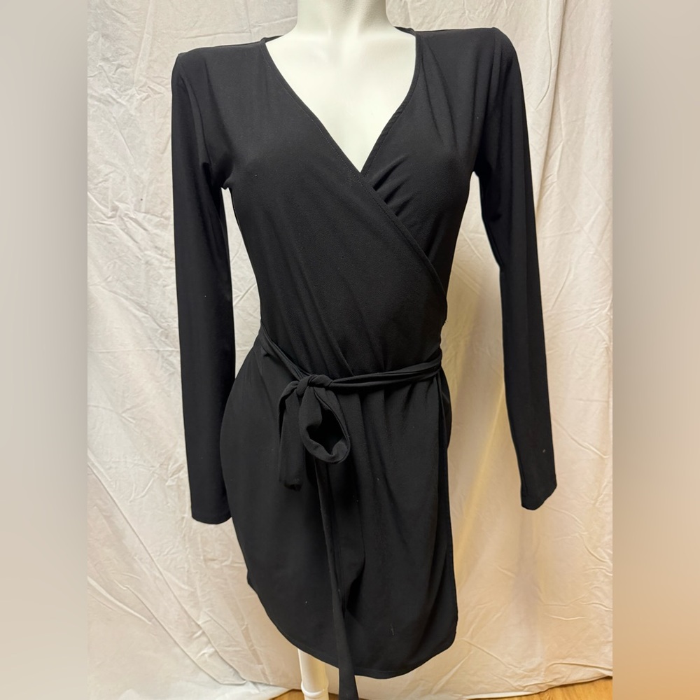 Leith black wrap dress. Size M